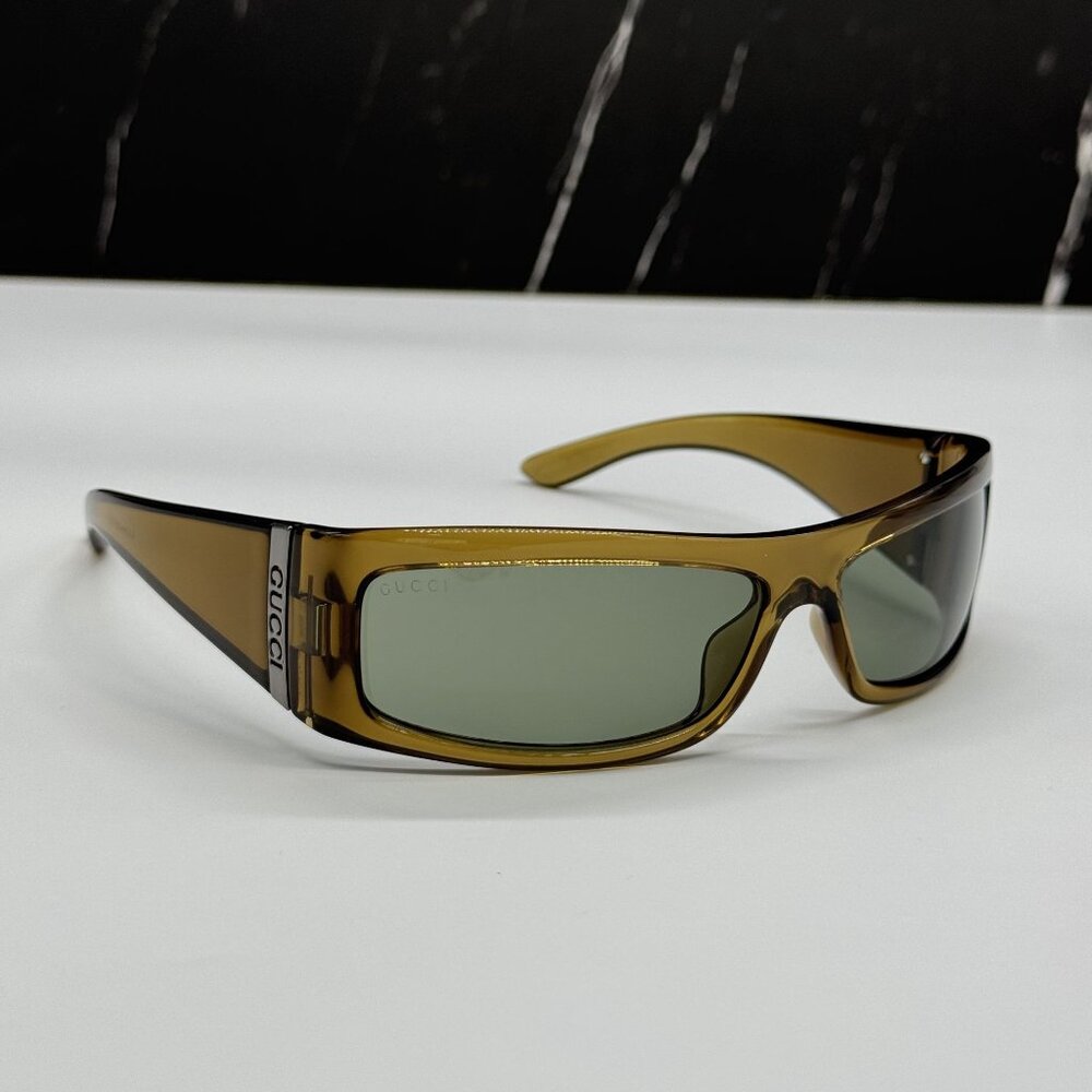 NEW GUCCI BROWN GREEN UNISEX SUNGLASSES GUCCI GG1492S 003